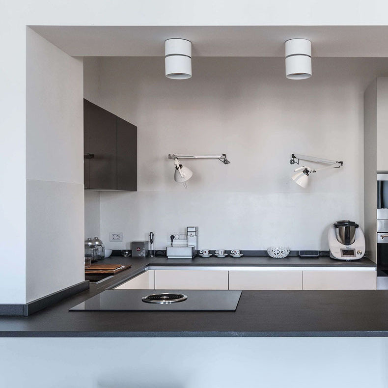 Cilindervormige LED-plafondlamp Modern aluminium 1-lichts inbouw voor eetkamer