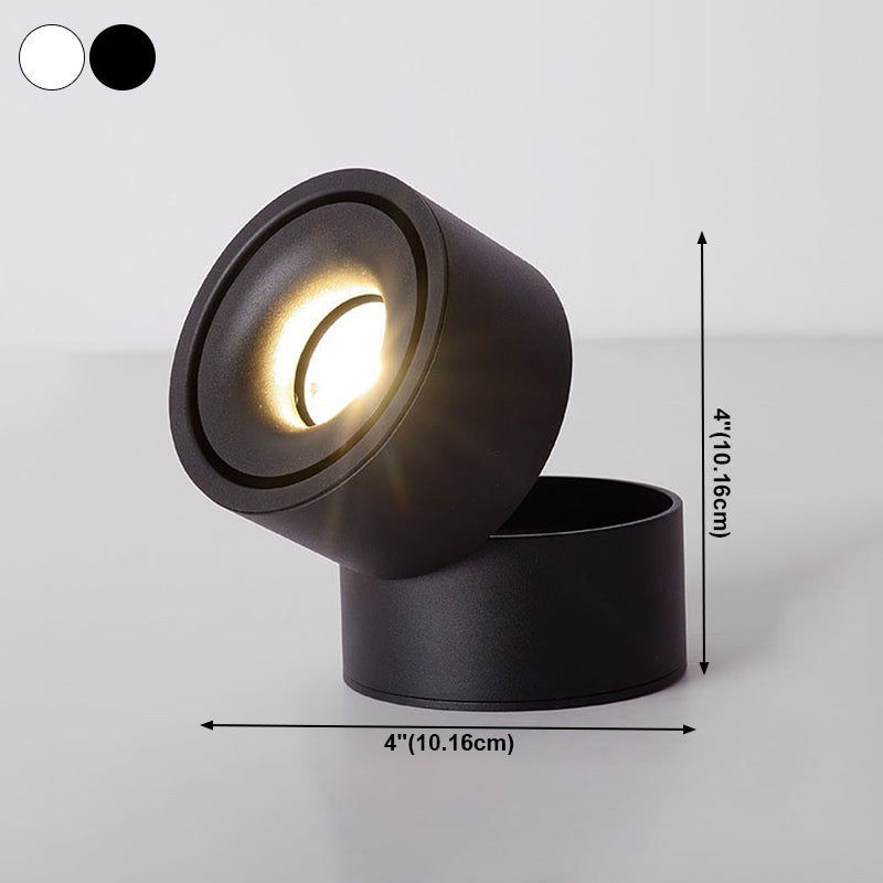Cylinder Shape LED Ceiling Lamp Modern Aluminium 1 Light Flush Mount for Dining Room