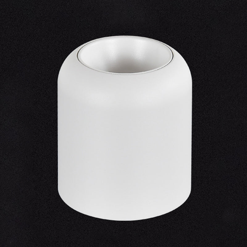 Lámpara de techo LED con forma de cilindro, montaje empotrado de 1 luz de aluminio moderno para hotel de pasillo