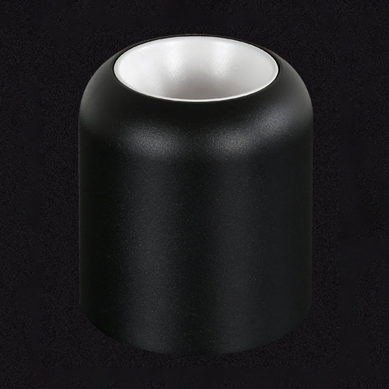 Lámpara de techo LED con forma de cilindro, montaje empotrado de 1 luz de aluminio moderno para hotel de pasillo