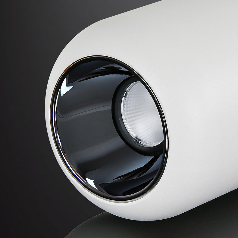 Lámpara de techo LED con forma de cilindro, montaje empotrado de 1 luz de aluminio moderno para hotel de pasillo