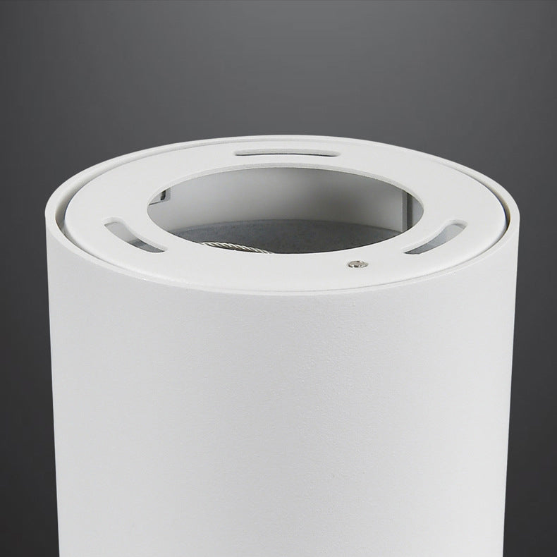 Lámpara de techo LED con forma de cilindro, montaje empotrado de 1 luz de aluminio moderno para hotel de pasillo