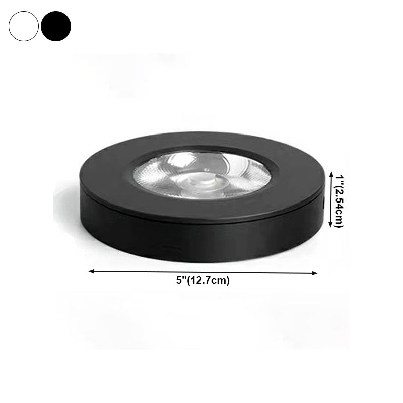 Cylinder Shape LED Ceiling Lamp Modern Aluminium 1 Light Flush Mount for Study Living Room