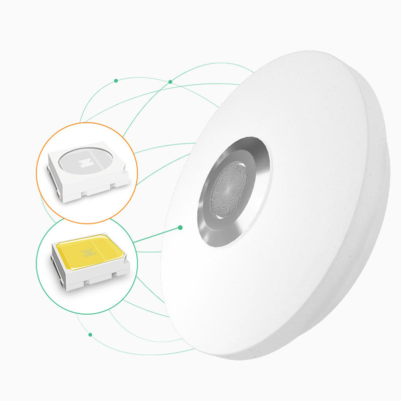 Plafonnier intelligent de forme ronde en acrylique moderne à 1 lumière pour chambre d'étude