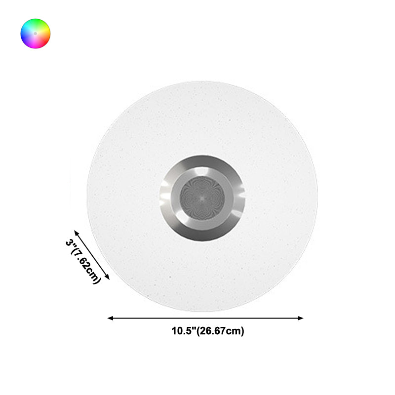 Plafonnier intelligent de forme ronde en acrylique moderne à 1 lumière pour chambre d'étude