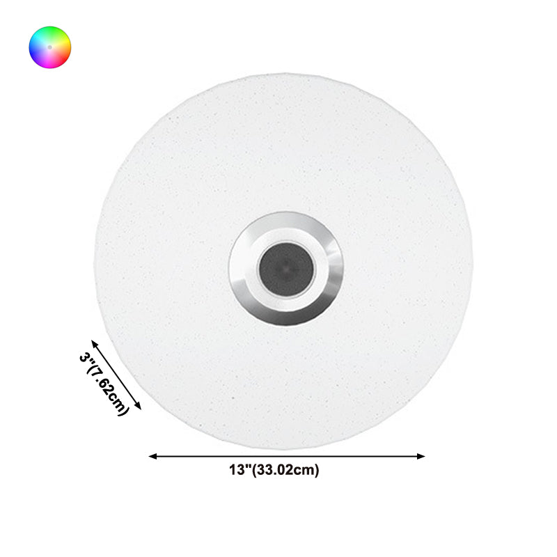 Round Shape Intelligent Ceiling Lamp Modern Acrylic 1 Light Flush Mount for Study Bedroom