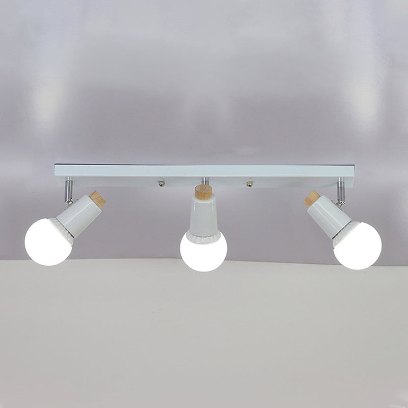 Plafonnier sur Rail en forme de cylindre, en fer moderne, 1 lumière, montage encastré pour magasin de vêtements