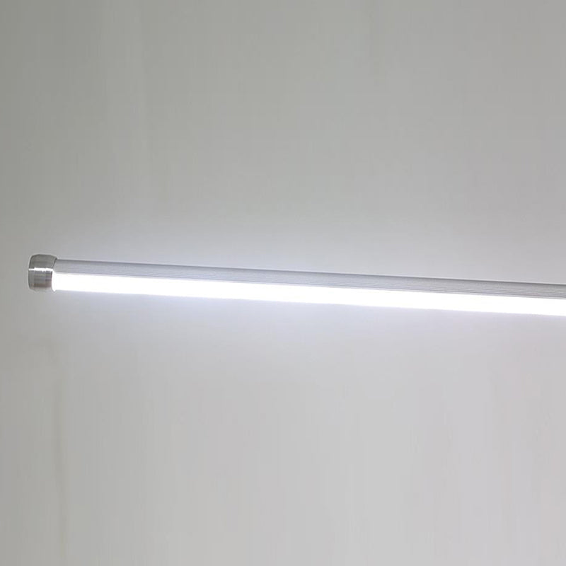 1 lampadaire linéaire léger les lampes standard en métal contemporain pour le salon en argent