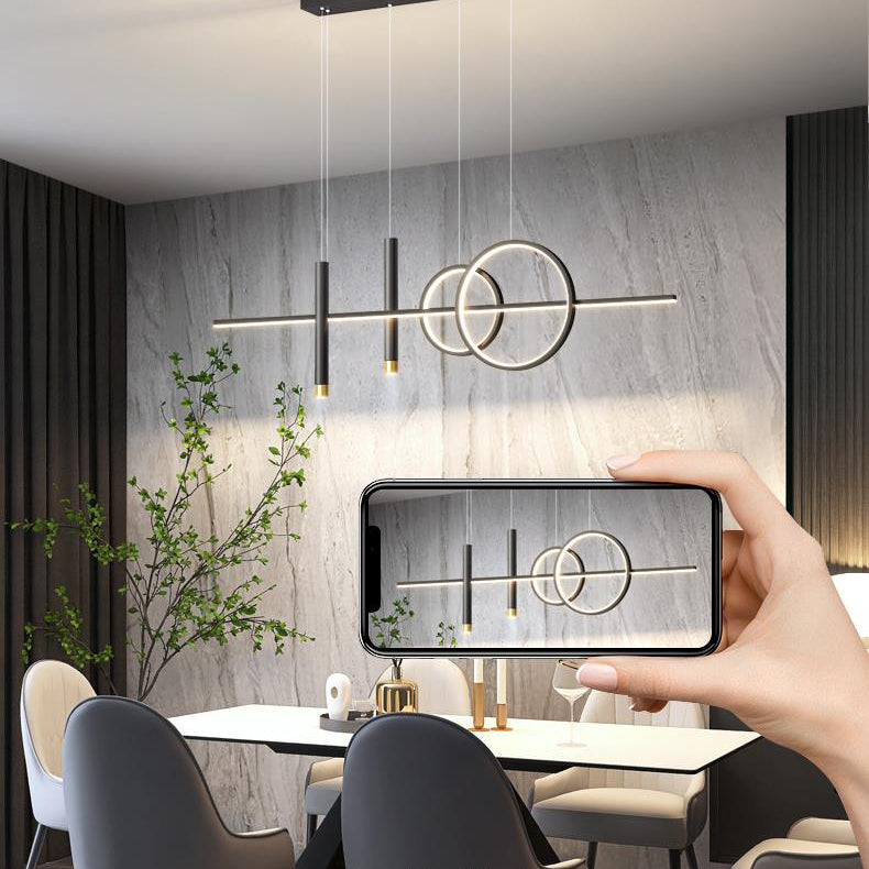 Wrought Iron Black Hanging Pendant Lights Modern Hanging Lamps for Dining Room