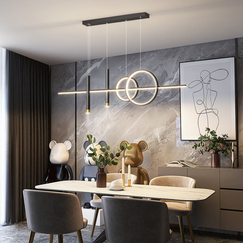Wrought Iron Black Hanging Pendant Lights Modern Hanging Lamps for Dining Room