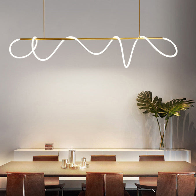 Lineare Kieselgel Island Leuchte moderne Deckenleuchte für Wohnzimmer