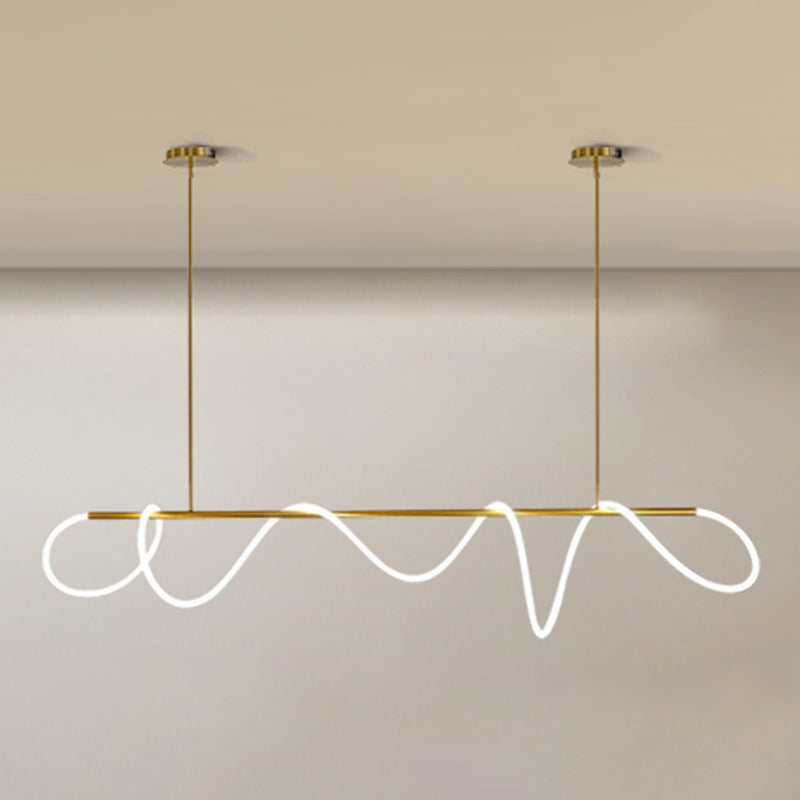 Lineare Kieselgel Island Leuchte moderne Deckenleuchte für Wohnzimmer