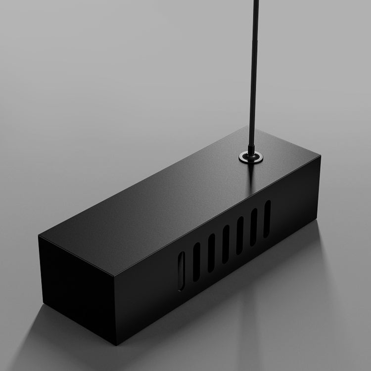 Modern Kitchen Pendant Light Linear Metal Single Light Island Ceiling Light in Black