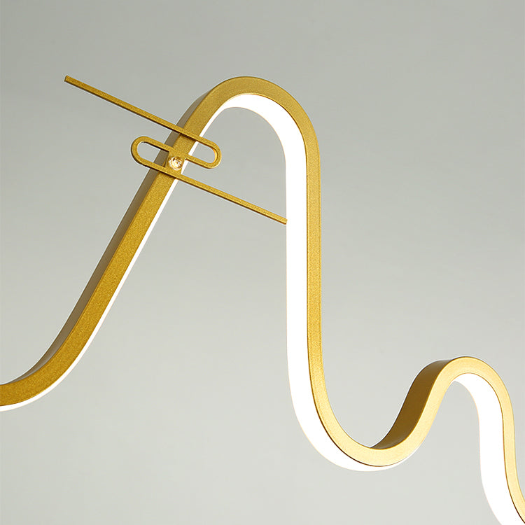 Linear Shape Island Light Modern Style Metal Single Light Pendant Light