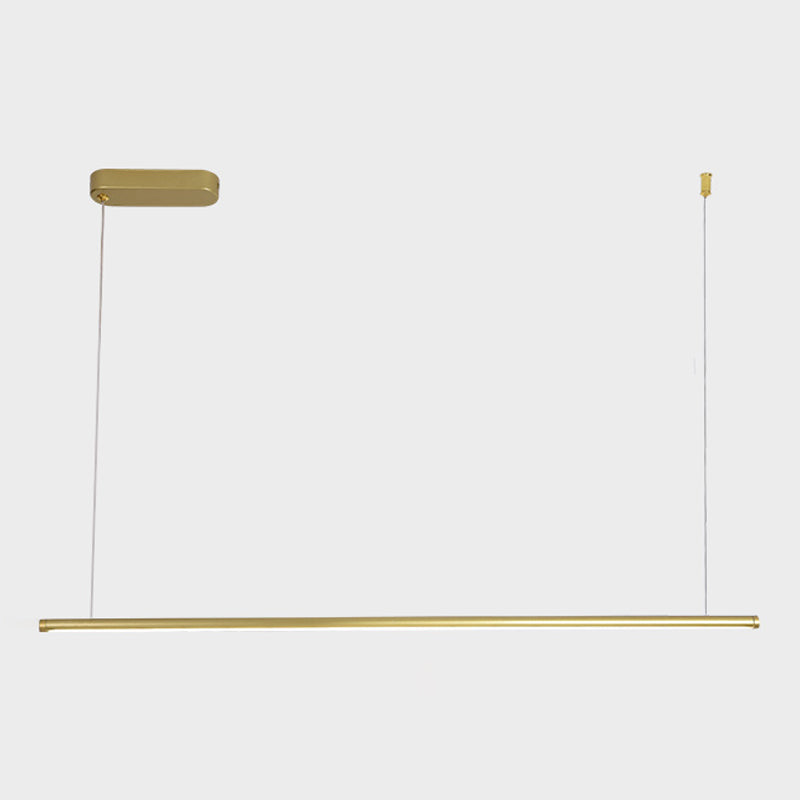 1 Light Linear Island Light Fixture Contemporary Metal Island Chandelier