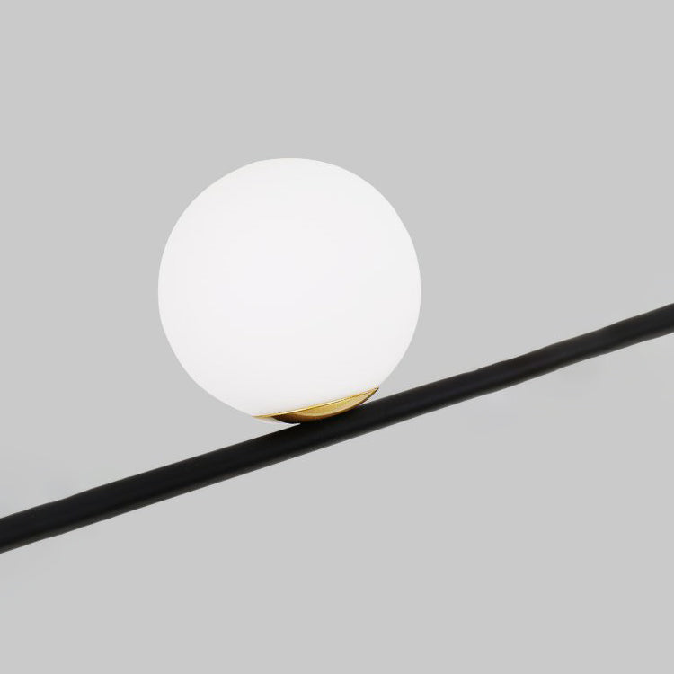 3 Light Sphere Island Light Fixture Contemporary Glass Island Chandelier