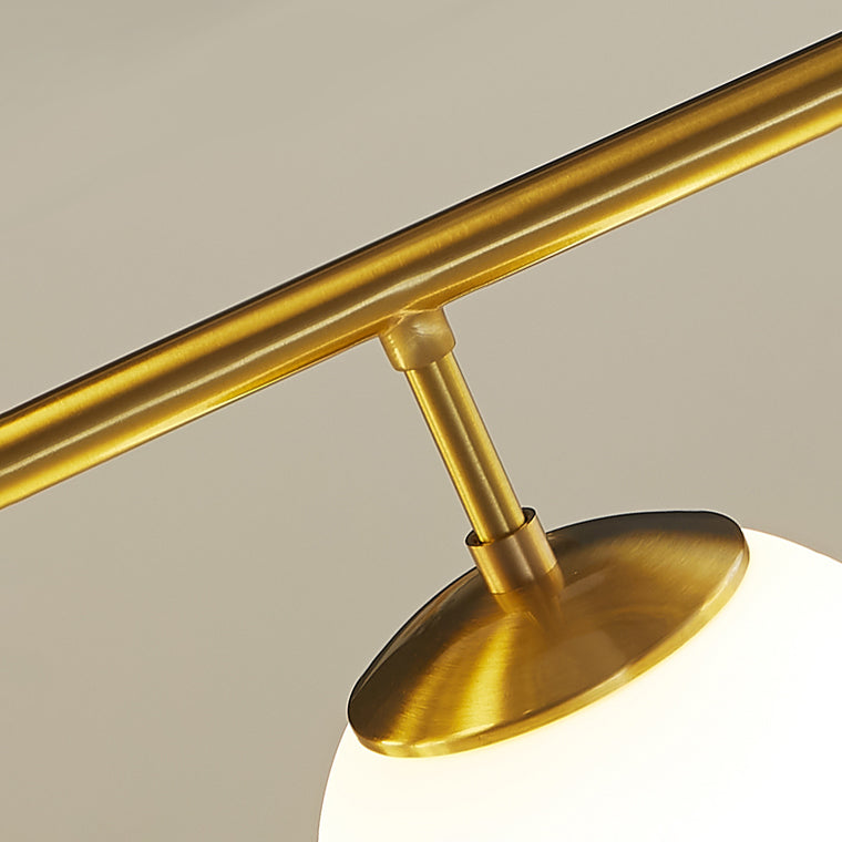 6 Light Sphere Island Light Fixture Contemporary Glass Island Chandelier