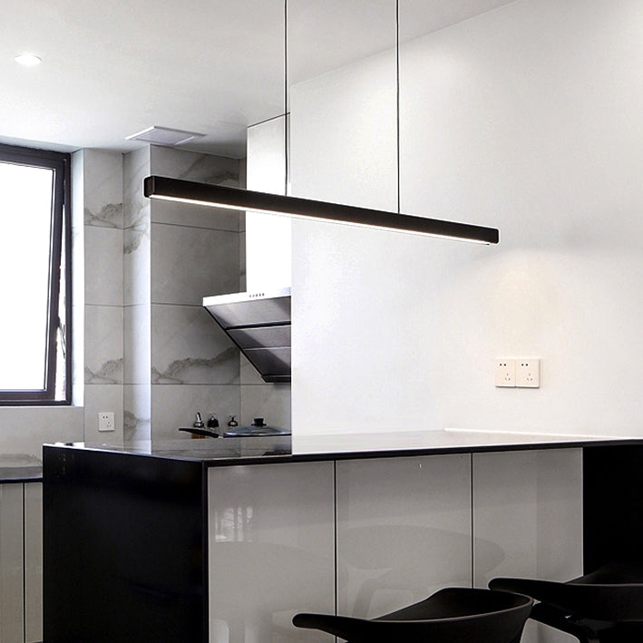Linear Pendant Lighting Contemporary Metal 1 Light Pendant Light for Kitchen Island
