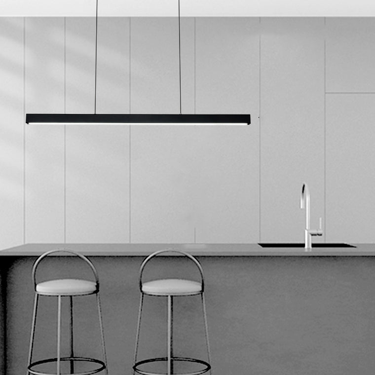 Linear Pendant Lighting Contemporary Metal 1 Light Pendant Light for Kitchen Island