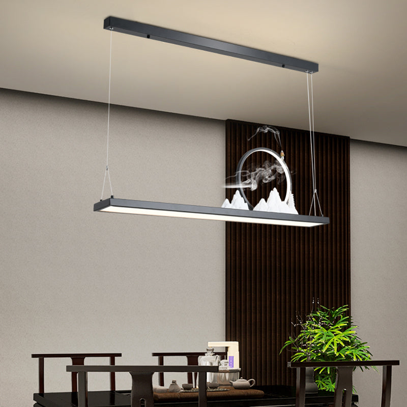 Linear Shape Island Lights Modern Style Metal 2 Light Pendant Lighting