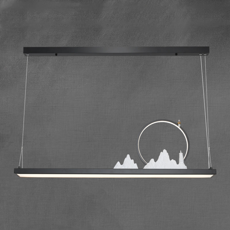 Linear Shape Island Lights Modern Style Metal 2 Light Pendant Lighting