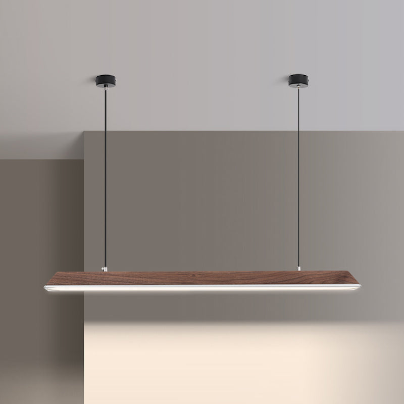 Geometry Shape Island Light Modern Style Metal 1-Light Pendant Light Fixture in Brown