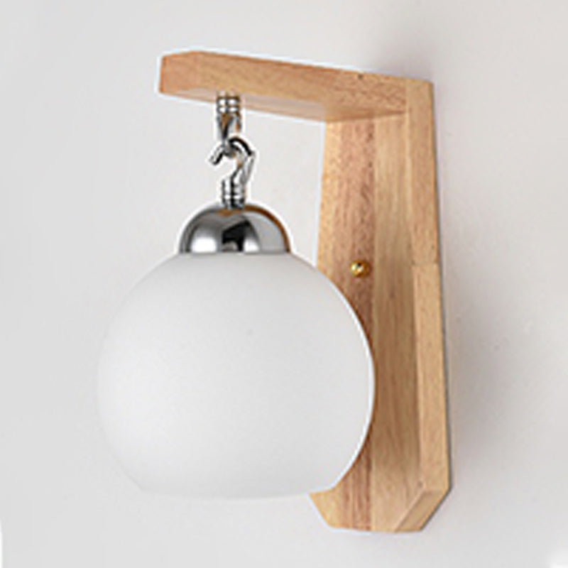 Luces apliques geométricas de estilo moderno madera 1 iluminación ligera montada en la pared