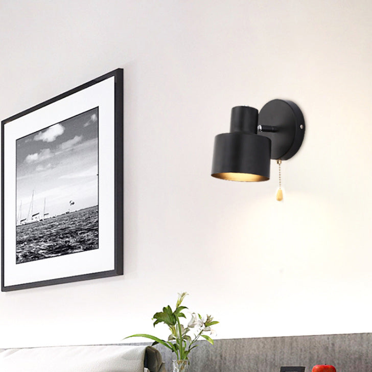 Modern Style Cylinder Sconce Lights Metal 1 Light Wall Mounted Lighting