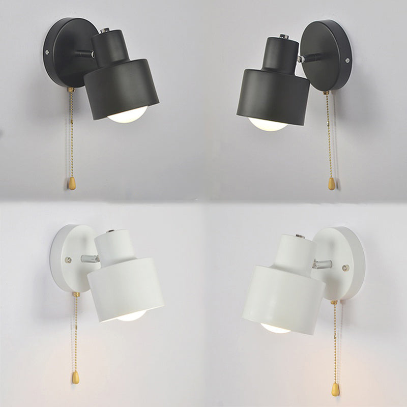 Modern Style Cylinder Sconce Lights Metal 1 Light Wall Mounted Lighting