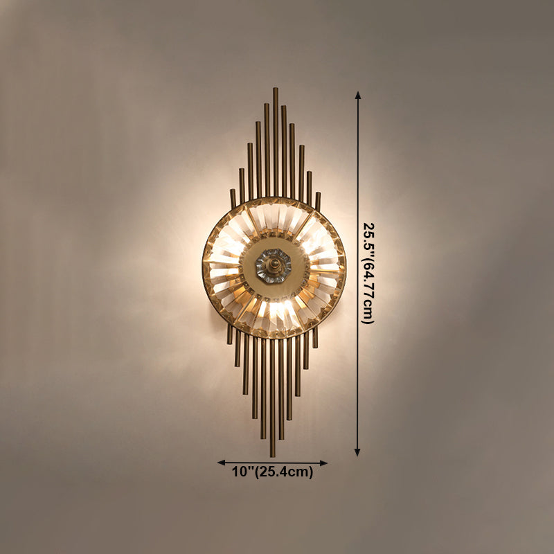 Luces contemporáneos de la plataforma redonda de metal y cristal 3 luces Luz de montaje de pared lámpara de montaje