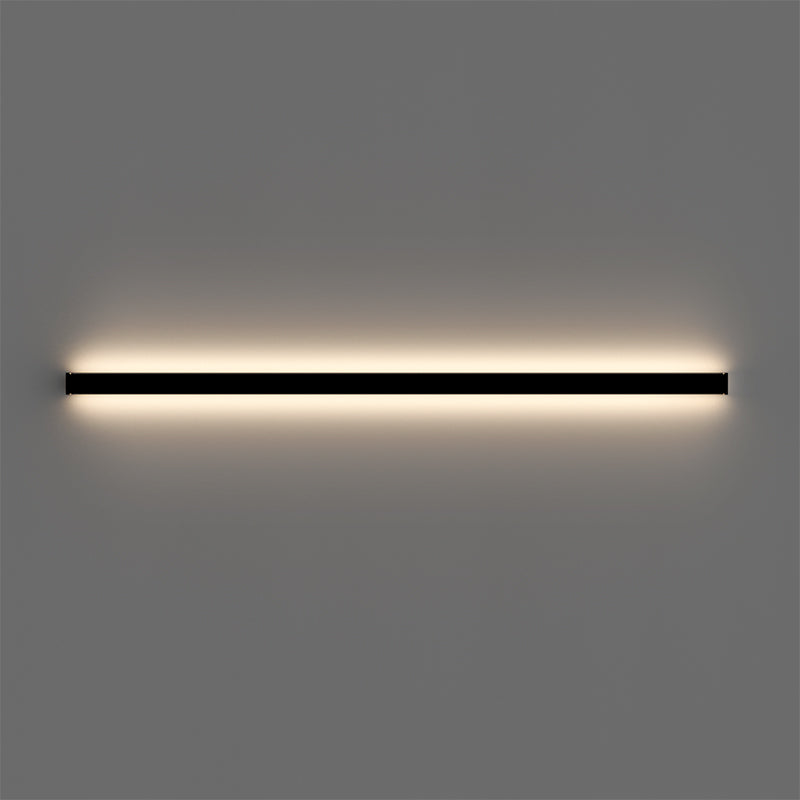 Metal Linear Shade Wall Light Modern Style 1-Light Wall Mounted Light Fixture in Black