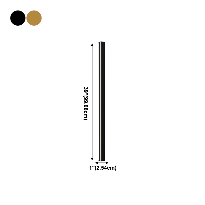 Metal Linear Shade Wall Light Modern Style 1-Light Wall Mounted Light Fixture in Black