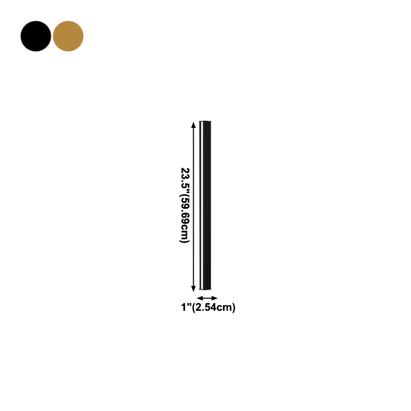 Metal Linear Shade Wall Light Modern Style 1-Light Wall Mounted Light Fixture in Black