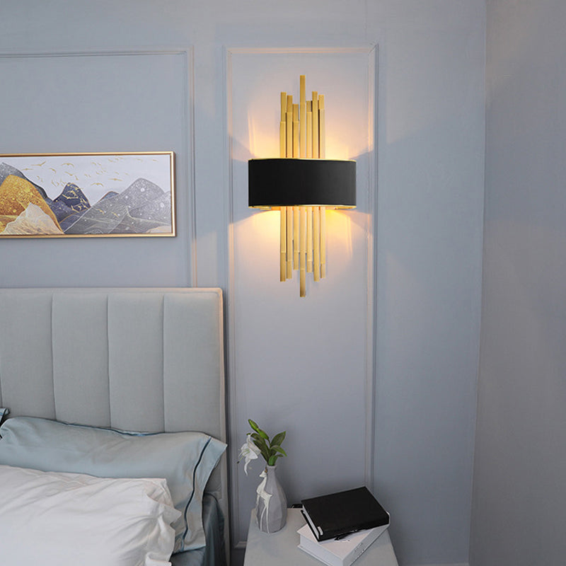 Contemporary Tubes Sconce Lights Metal 2 Lights Wall Mount Light Fixture