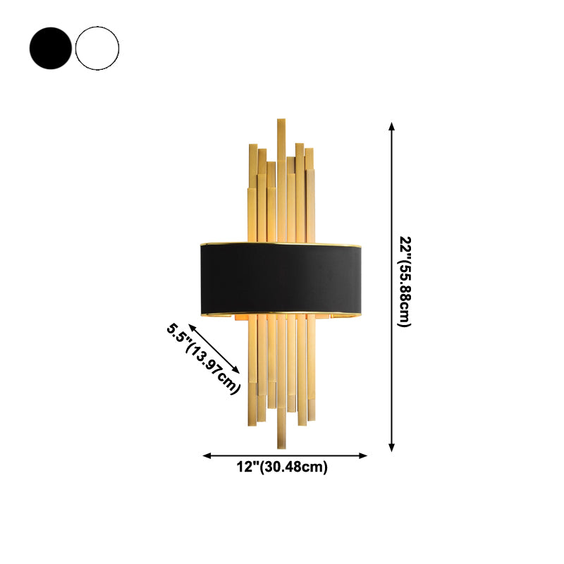 Contemporary Tubes Sconce Lights Metal 2 Lights Wall Mount Light Fixture