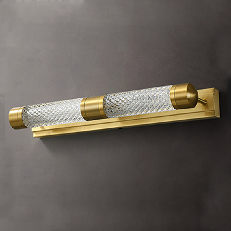 Luce murale a specchio lineare in metallo moderno lampada a parete multipla in ottone