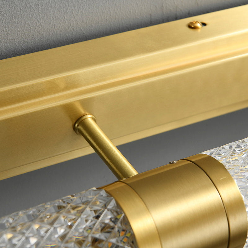 Luce murale a specchio lineare in metallo moderno lampada a parete multipla in ottone