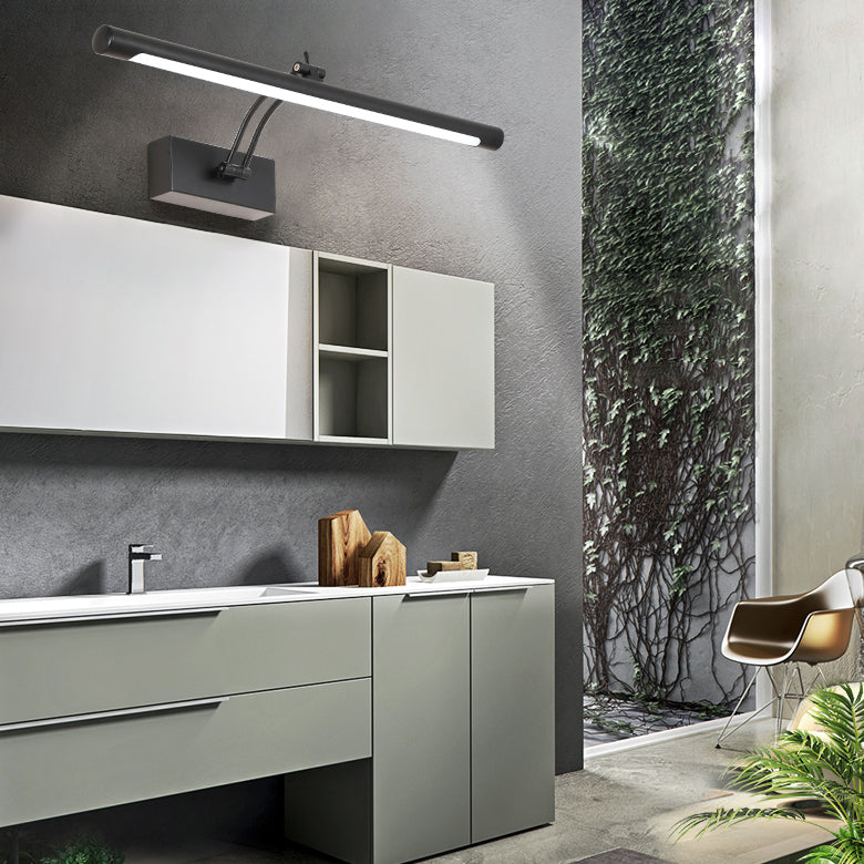 Murale linéaire en métal Lumière Miroir Miroir à 1 lumière moderne luminaire monté