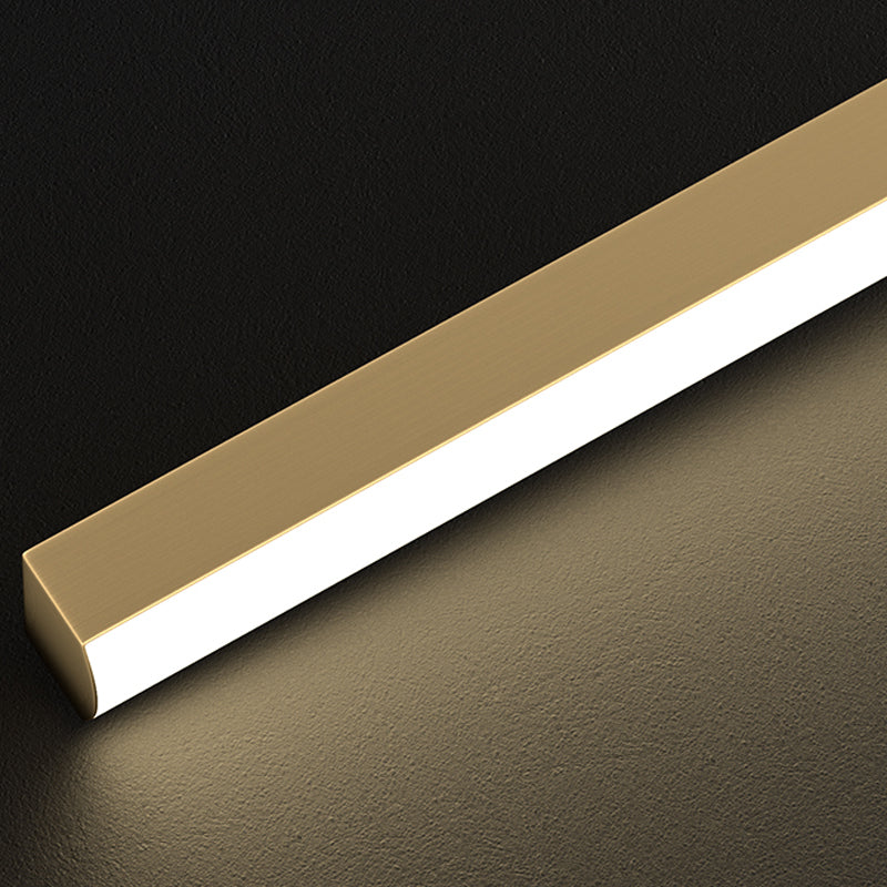 Luce da parete a specchio lineare in metallo moderno lampada a parete singola a parete in ottone