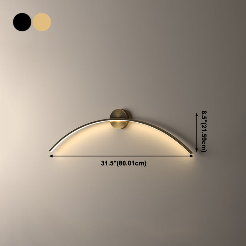 Luce da parete a specchio lineare in metallo moderno lampada a parete singola a parete in ottone