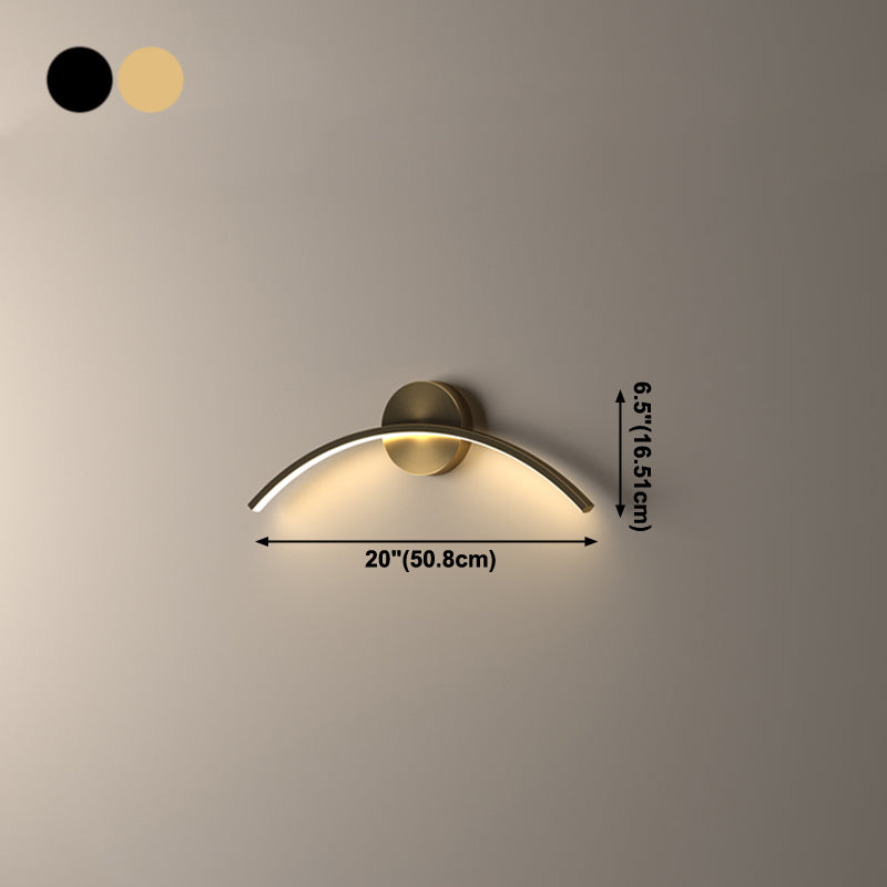 Luce da parete a specchio lineare in metallo moderno lampada a parete singola a parete in ottone