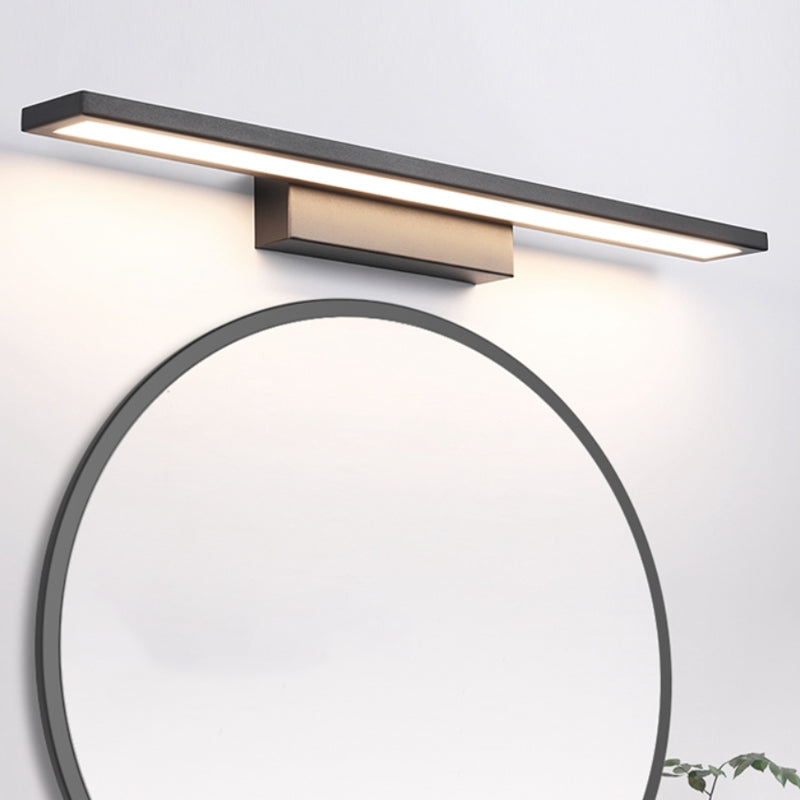 Murale linéaire en métal Lumière Miroir Miroir à 1 lumière moderne luminaire monté