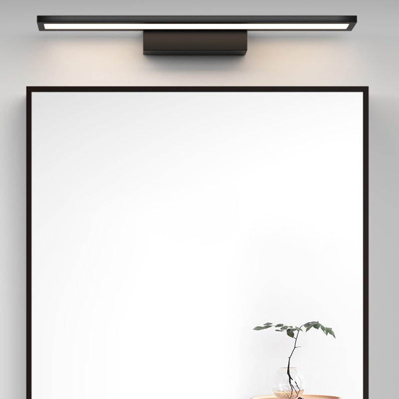 Murale linéaire en métal Lumière Miroir Miroir à 1 lumière moderne luminaire monté
