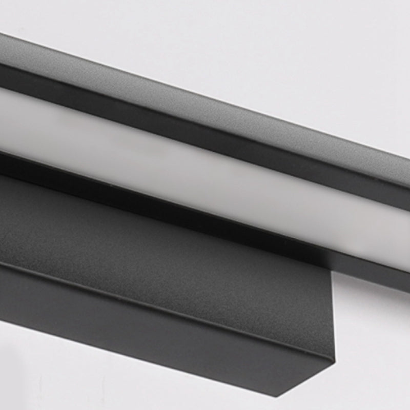 Murale linéaire en métal Lumière Miroir Miroir à 1 lumière moderne luminaire monté