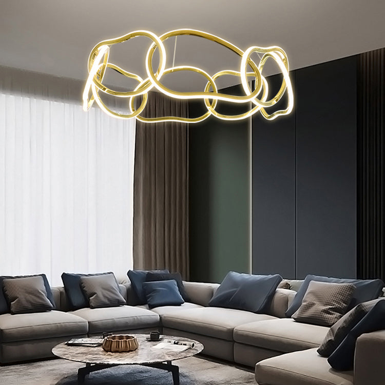 Contemporary Pendant Light Circle Cylinder Ceiling Light for Living Room