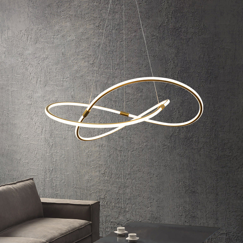 Luci a soffitto moderna a sospensione lampadario a pendente lineare per soggiorno
