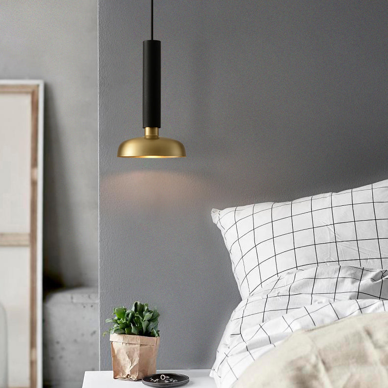 Metal Pot Cover Shade Hanging Lights Modern Style 1 Head Hanging Mount Fixture for Dining Room