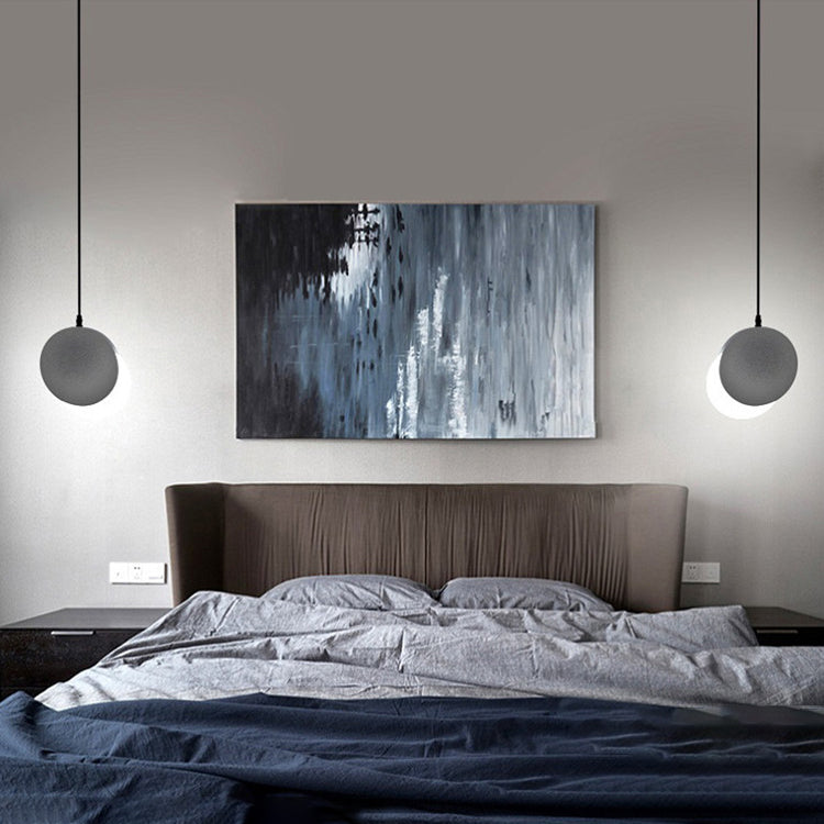 Ombra circolare in metallo luci appese a sospensione MODERNA 1 Fun a montaggio a testa per il letto