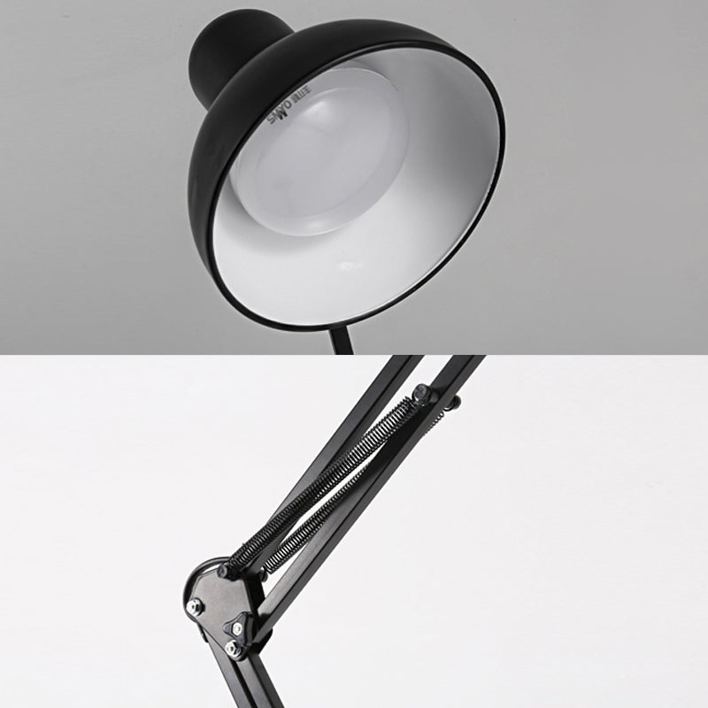 1 Light Bowl-Shaped Floor Lamp Contemporary Metal Standard Lamps for Living Room