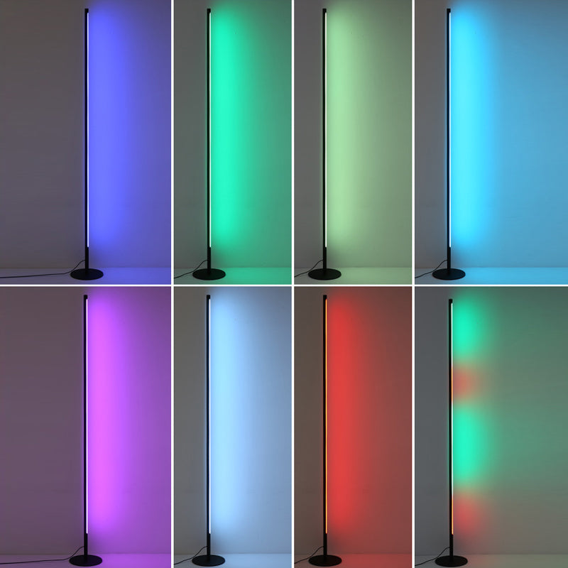 1 lampadaire linéaire léger les lampes standard en métal contemporain pour le salon